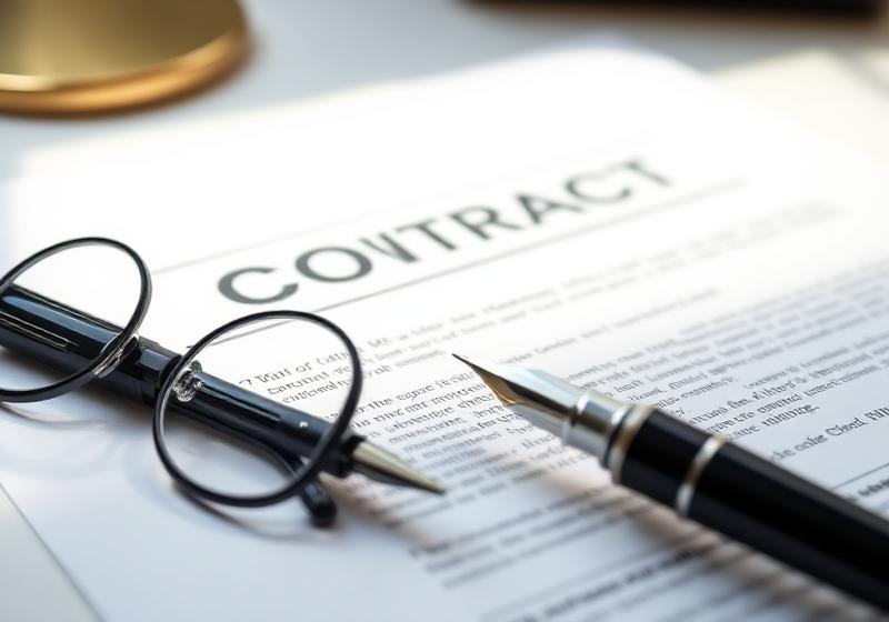 Advocate reviewing a contract with a client at Archive Law Associates PVT.LTD.